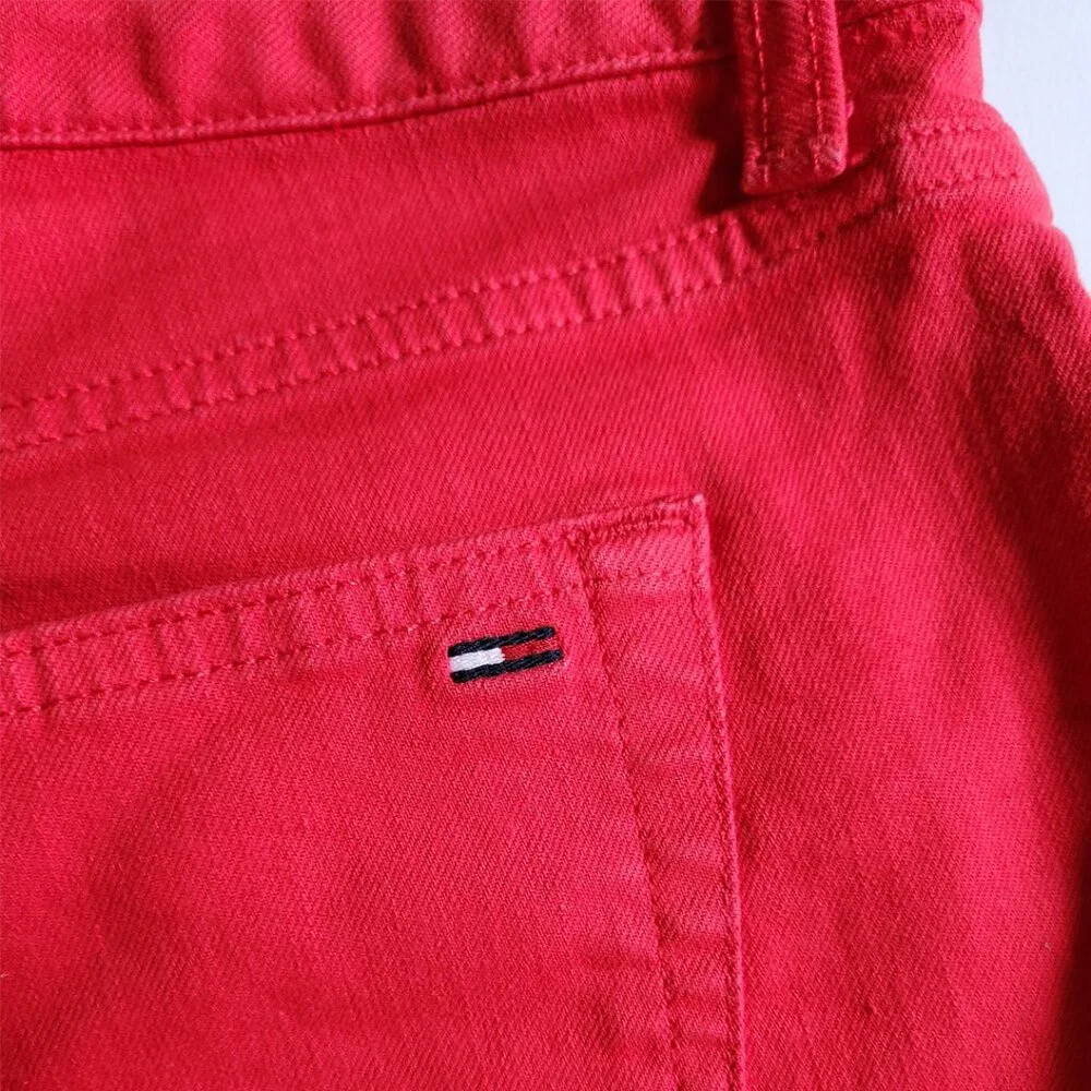 Tommy Hilfiger Red Frayed Shorts - Picture 5 of 10